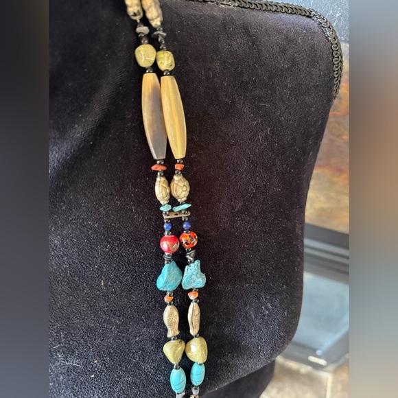 Chico’s belt, vintage, NWT, Blue Lagoon Belt mixed metals and stones. 2 strands - Picture 12 of 13